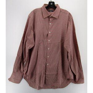 Richard James Shirt 17 White Button Down Plaid Preppy French Cuff XL